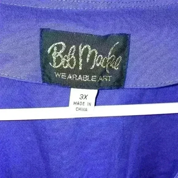 Bob Mackie wearable art purple duster jacket with closures and beading‎ sz 3x - Picture 3 of 5